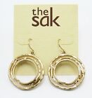 The Sak Womens Gold Tone Metal Orbit Drop Earrings nwt #SAK23