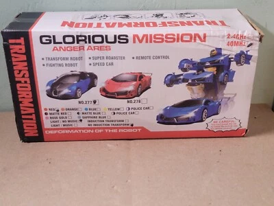 GLORIOUS MISSION ANGER ARES ROBOT TRANSFORM FIGHTING /SPEED CAR/REMOTE CONTROL - Image 1 of 4