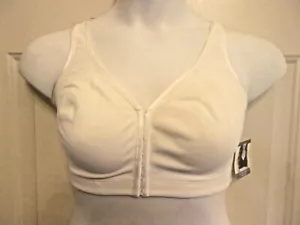 New Catherine's no wire Cotton Comfort lace trimmed Front Hook Bra White 40DD - Picture 1 of 2