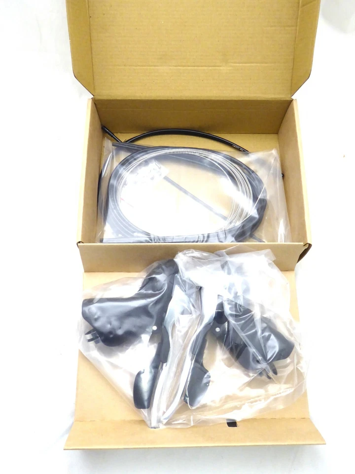 Juego de palancas de freno/cambio de barra de caída microSHIFT R9 - 2 x 9 velocidades, Shimano, negro Foto 1 de 1