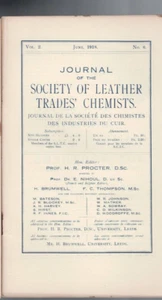 JOURNAL of the SOCIETY of LEATHER TRADES CHEMISTS ,JUNE 1918 - Bild 1 von 1