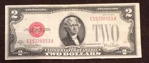 1928 Two Dollar Bill Red Seal Note Randomly Hand Picked VG / Fine FREE SHIPPING! - Picture 1 of 2