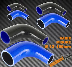Curva Riduzione TUBO flessibile 90°Gradi SILICONE Manicotto Riduttore Vuoto Aria - Afbeelding 1 van 7