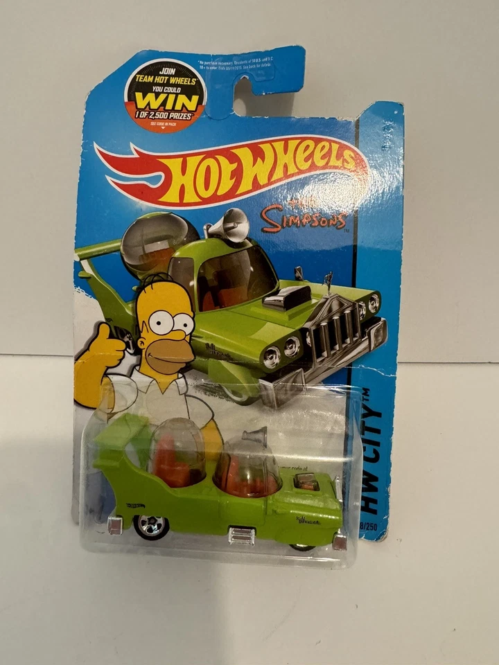 Hot Wheels The Simpsons The Homer Car Green HW City Mattel 2013 NIB - Image 1 of 4