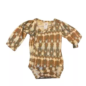 Kate Quinn NWT Ikat camo kimono long sleeve bodysuit 3-6 Months - Picture 1 of 5