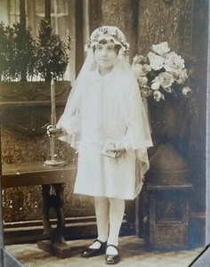vICTORIAN PHOTOGRAPH CONFIRMATION CATHOLIC RELIGION CHRISTIAN BLCK WHTE neocurio - Picture 1 of 8