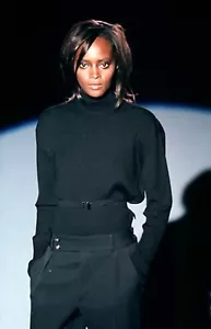 GUCCI Tom Ford Herbst Winter 1998 Black Button-Front Buckle Runway Trousers Hose - Bild 1 von 12