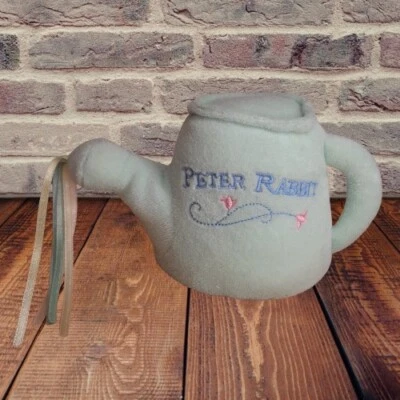 2001 Peter Rabbit TEAPOT Mini plush by Luv n' Care Beatrix Potter tea pot tassle - Image 1 of 4