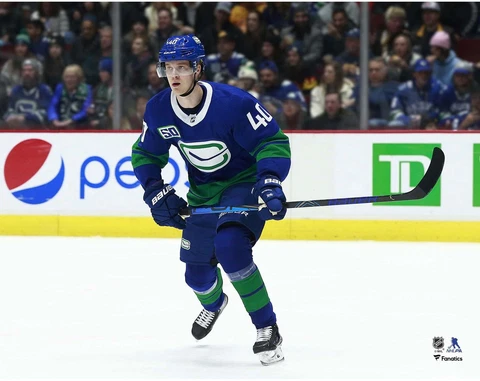 Elias Pettersson Vancouver Canucks Blue Alternate Jersey Skating 11" x 14" Photo Cover