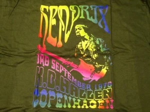 JIMI HENDRIX EXPERIENCE -COPENHAGEN- SEPTEMBER 1970 T-SHIRT XL - Picture 1 of 3