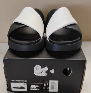 Sorel Vibe™ Damen-Pantolette kreuz und quer Sea Salt Größe 8,5 - Bild 1 von 7