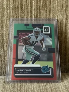 2022 Panini Donruss Optic Jalen Tolbert #231 Green & Red Prizm Rated Rookie RC - Picture 1 of 2