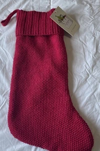 Isaac Mizrahi Weihnachtsstrumpf rot einfarbig Pullover Strumpf Neu mit Etikett - Bild 1 von 4