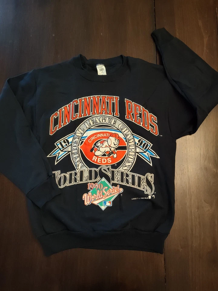 Vintage 1990 Cincinnati Reds World Series Sweatshirt Medium Adult - Image 1 of 3