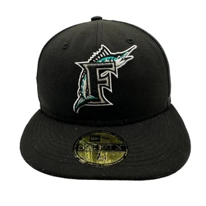Miami Marlins New Era 59FIFTY Cap Men's 7 1/4 Black World Series Fitted Hat - Picture 1 of 11