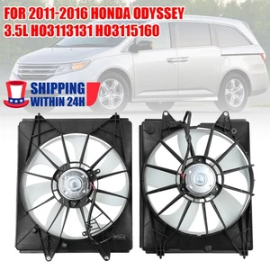 2x Conjunto de ventilador de refrigeración de radiador para 11-16 Honda Odyssey V6 3,5 L HO3115148 HO3113127 - Imagen 1 de 8