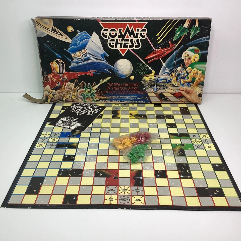 Vintage Cosmic Chess Board Game - Incomplete Set (B8) W#660 - Image 1 of 4
