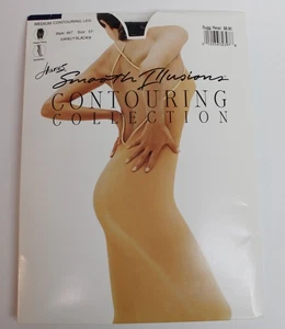 NEW Hanes Smooth Illusions Med Contouring Sheer Hosiery #637 Barely Black EF/XL - Picture 1 of 3