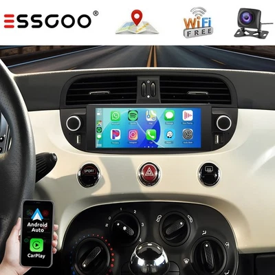 Car Stereo Autoradio Per Fiat 500 2007-15 Android 15 4+64G GPS Bluetooth Camera+ - Immagine 1 di 4