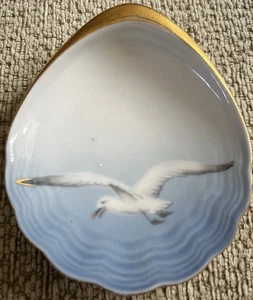 Lovely Shell Shape Royal Copenhagen Pin Dish With Seagull Detail Fab Condition. - Picture 1 of 4