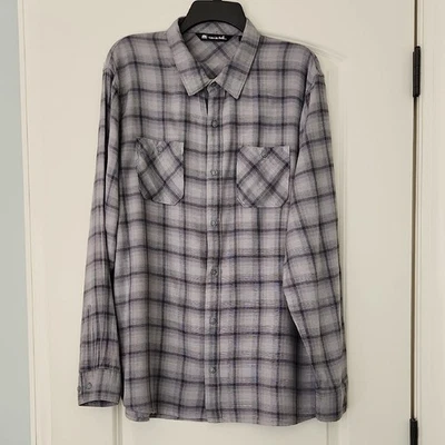 Travis Mathew Men's Gray  Plaid Soft Shirt XL - Image 1 of 4