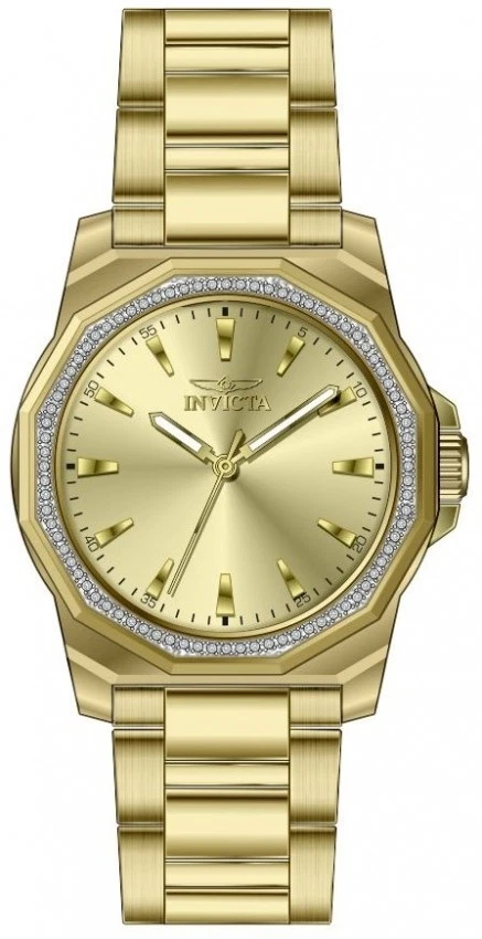Invicta Speedway Quartz Crystal Gold Dial Ladies Watch 49113 - Image 1 of 1