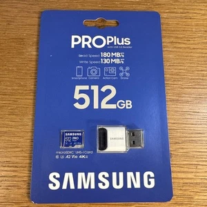 Brand New Sealed Samsung - Pro Plus 512GB microSDXC Memory Card - Picture 1 of 7
