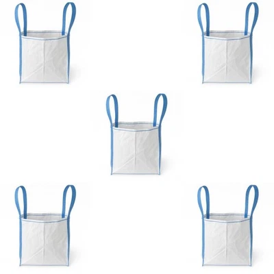 TEUROBRECHER Big Bag 40x40x40cm 5 Stück 1.000kg 4 Schlaufen Transportsack Gartenabfall
