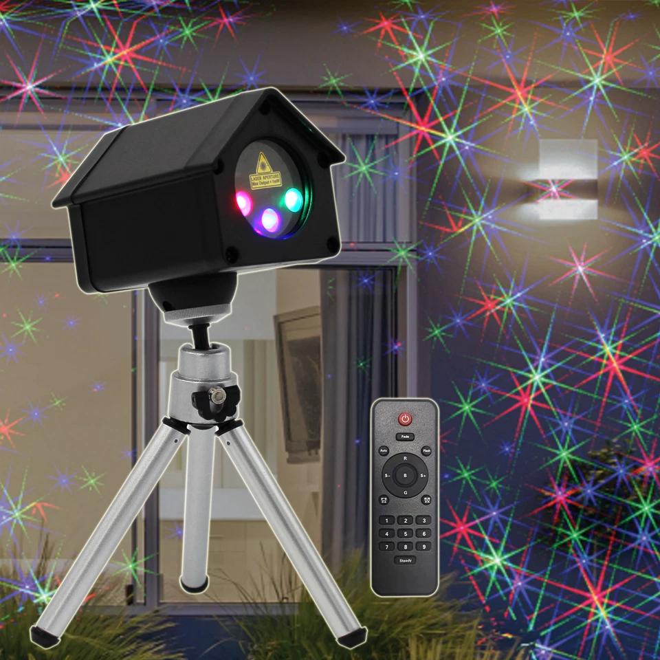 Mini House RGB Firefly with 32 Patterns Garden Laser Lights Projector - Image 1 of 4
