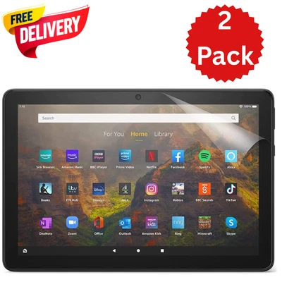 2 X Clear Screen Protector For Amazon Fire HD 10 (2023) 13th Generation - Image 1 of 4