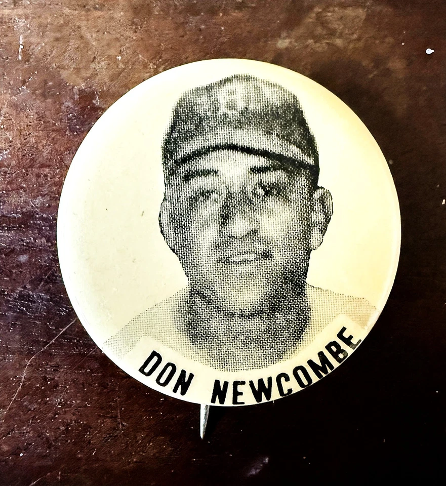 1950-е Don Newcombe PM 10 Stadium Бейсбольная Кнопка Заколка. 1 3/4". Brooklyn Dodgers - Изображение 1 из 1