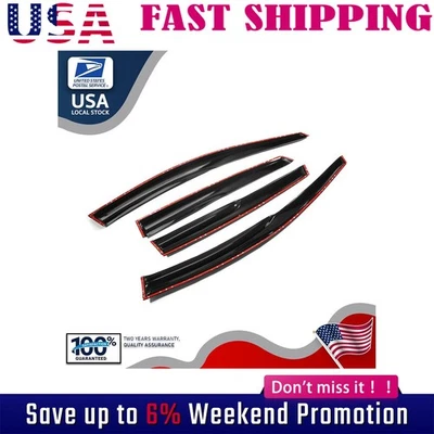 Rain Guards Fits for 2007-2011 Honda CR-V 4pcs JDM 3D Wavy Mugen Style  - Image 1 of 4