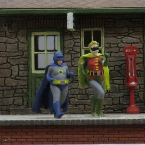 OSBF171 OO gauge Del & Rodney (painted figure) Batman & Robin - Picture 1 of 2