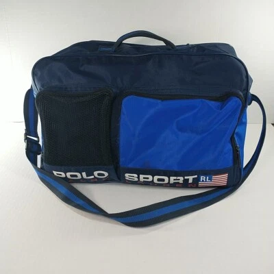 Винтажная спортивная спортивная сумка Ralph Lauren Polo Sport с надписью промо магазин с флагом США - Изображение 1 из 4