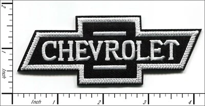 32 Pcs Embroidered Iron on patches Chevrolet Chevy B/W 105x40mm AP063cV1 - Image 1 of 2