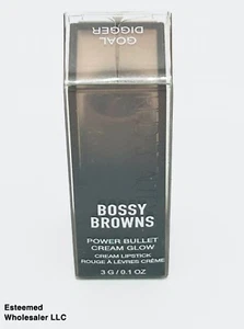 HUDA BEAUTY Bossy Browns Power Bullet Cream Lipstick Goal Digger 0.1oz - Picture 1 of 1