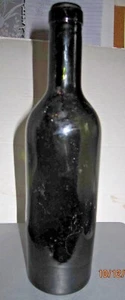 Botella de vidrio verde oliva vintage b78 - Imagen 1 de 5