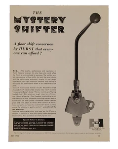 1963 HURST "MYSTERY SHIFTER" QUALITY & PERFORMANCE ORIGINAL HOT ROD PRINT AD - Picture 1 of 1
