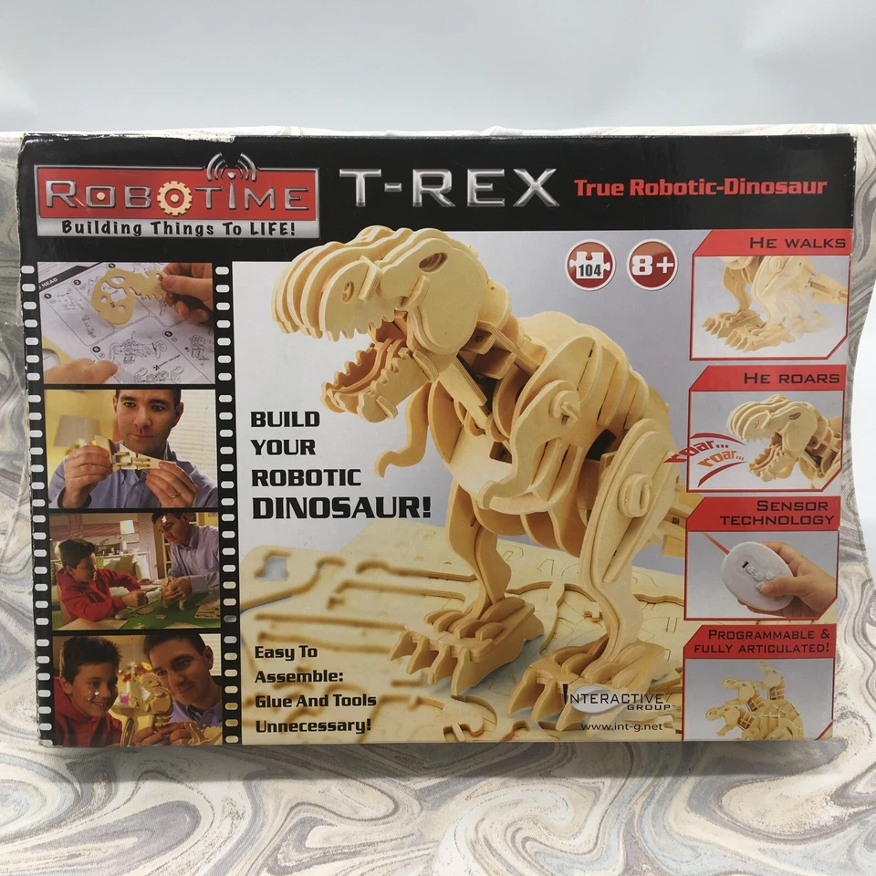 Robotime T-Rex True Robotic Dinosaur. Build Yourself  by Interactive Group. NEW - Image 1 of 4