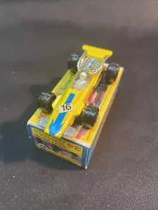 Matchbox 1975 Lesney 1-75 No 34 Formula 1 Racing Car Yellow MIMB #16 - Picture 1 of 8