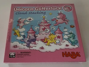 UNICORN GLITTERLUCK Cloud Stacking GAME NEW Haba COOPERATIVE & DEXTERITY Germany - Picture 1 of 2