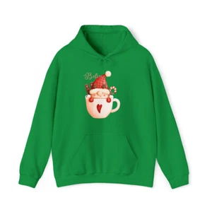 Christmas Holiday Gnome Hooded Sweatshirt Believe 2 Hoodie Sweatshirt Gift - Picture 1 of 15