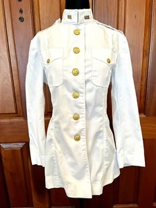 USMA West Point "FIRST CAPTAIN's" Summer India White Blouse with INSIGNIA! MINT! - Picture 1 of 7