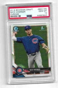 2018 BOWMAN CHROME DRAFT NICO HOERNER 1ST PSA 10 ROOKIE RC - Picture 1 of 1