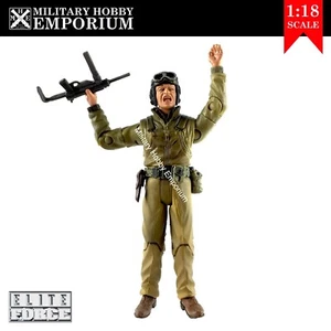 1:18 Blue Box Toys BBi Elite Force WWII US Army Sherman Tank Commander Soldier - Picture 1 of 4