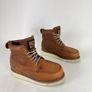 NEW Timberland PRO Wedge 6" Work Boot SOFT TOE Brown Full-Grain Sz 7W Mens - Picture 1 of 6