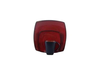 Gibson Home Soho Lounge Square 16-Piece Dinnerware SetnRed - Image 1 of 2