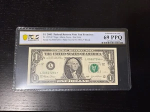⭐️69 SUPERB GEM UNC 2003 FEDERAL RESERVE STAR NOTE PCGS 69PPQ SUPERB⭐️ - Picture 1 of 2