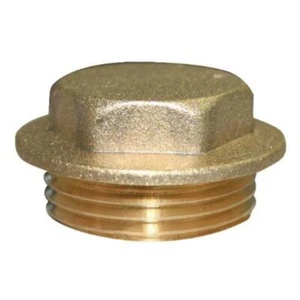 BRASS BSP FLANGED PLUG - SIZES 1/8" To 2" - Picture 1 of 1