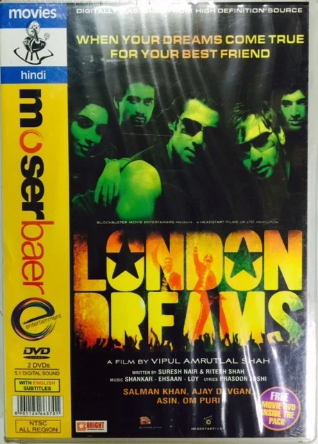 LONDON DREAMS DVD - SALMAN KHAN, AJAY DEVGN - BOLLYWOOD MOVIE DVD - Image 1 of 1